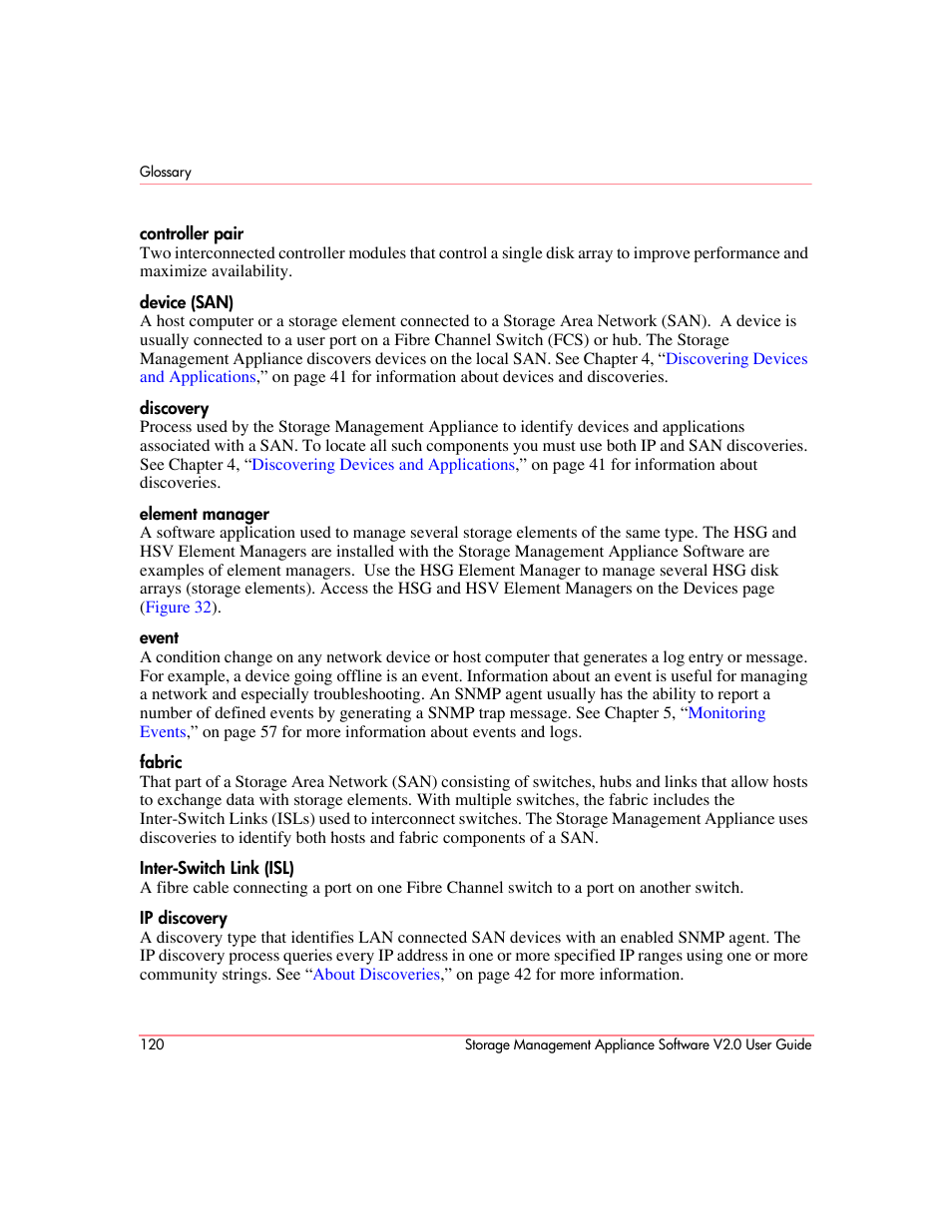 HP OpenView Storage Management Appliance and Software User Manual | Page 136 / 146