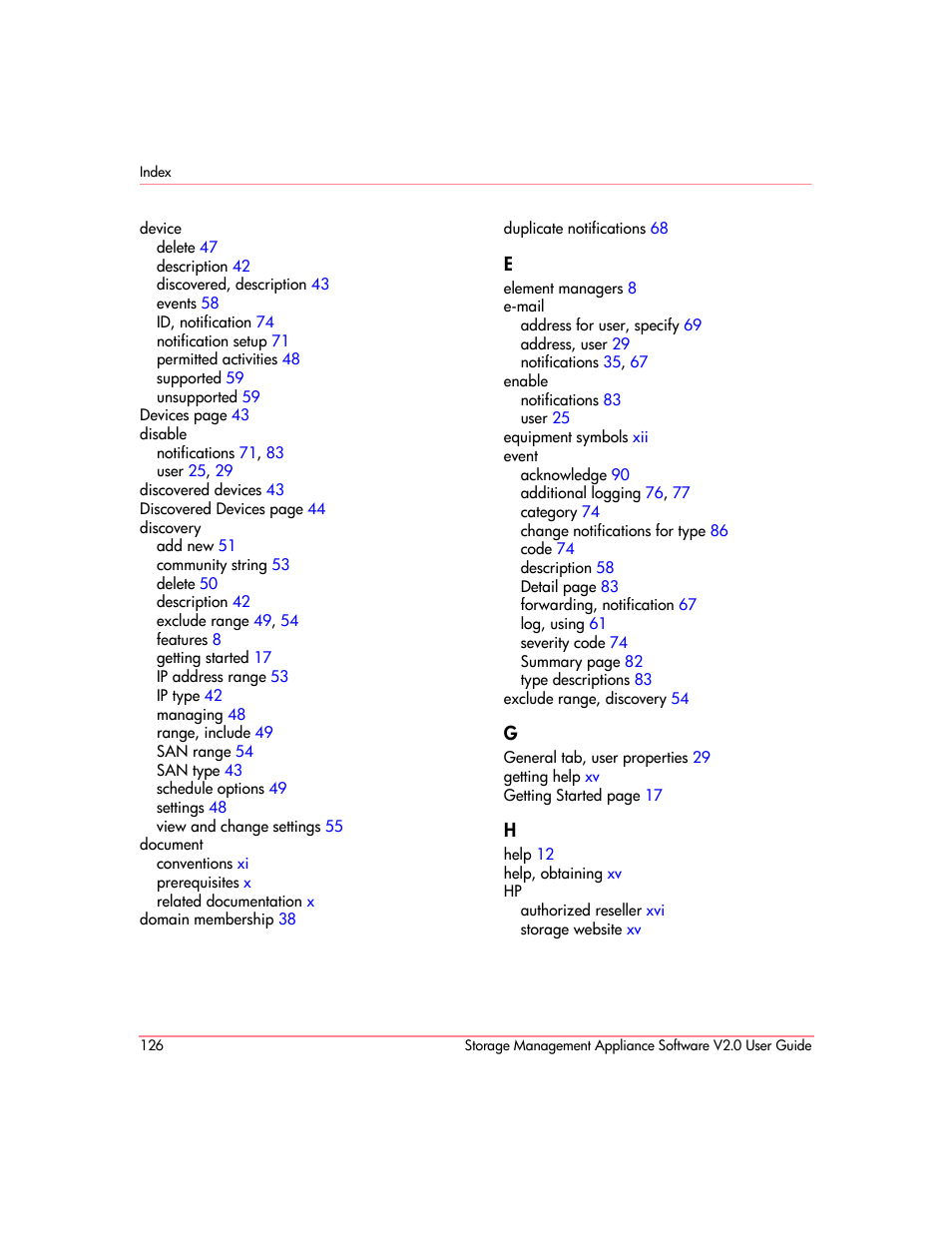 HP OpenView Storage Management Appliance and Software User Manual | Page 142 / 146