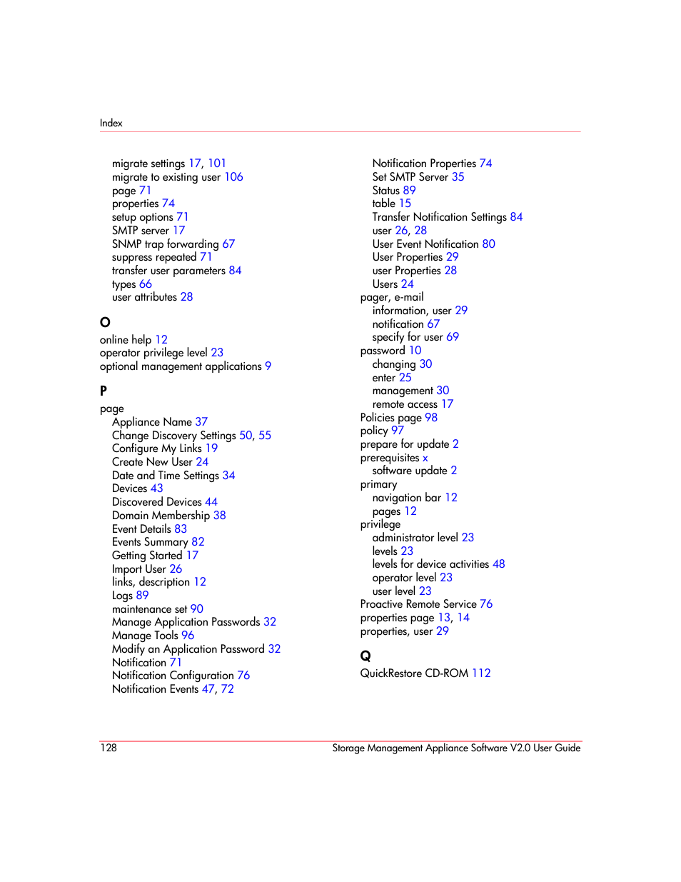 HP OpenView Storage Management Appliance and Software User Manual | Page 144 / 146