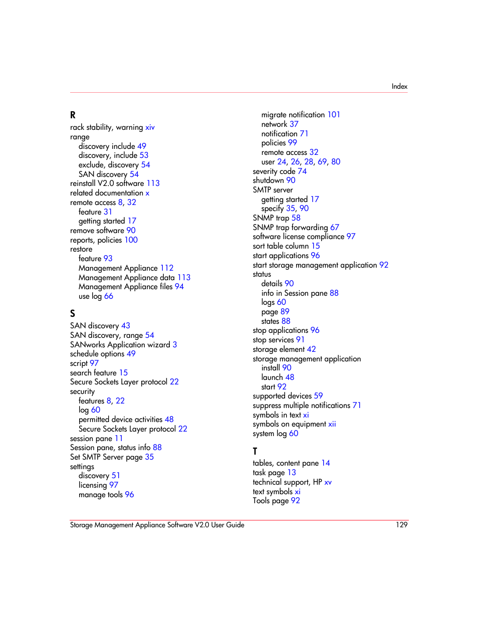 HP OpenView Storage Management Appliance and Software User Manual | Page 145 / 146