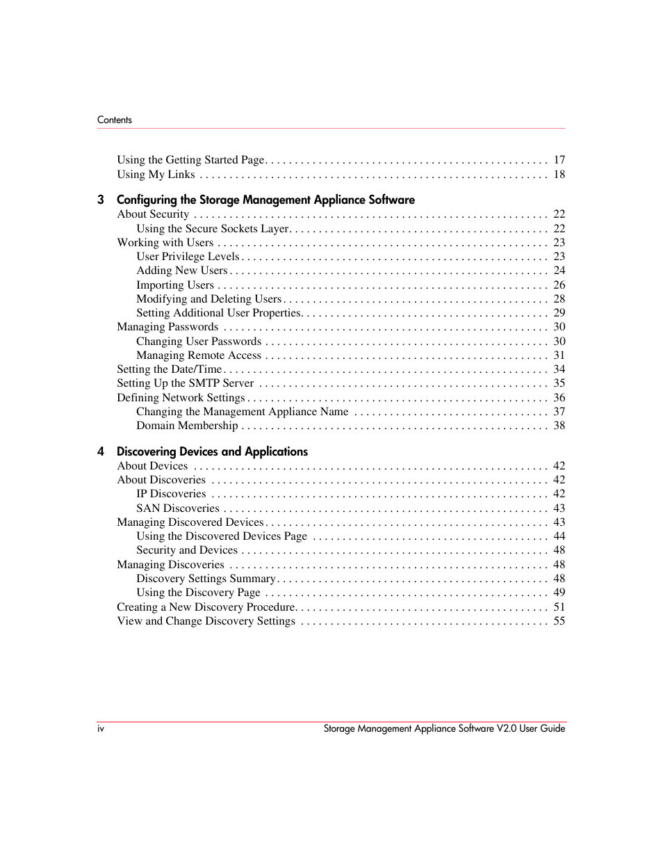 HP OpenView Storage Management Appliance and Software User Manual | Page 4 / 146
