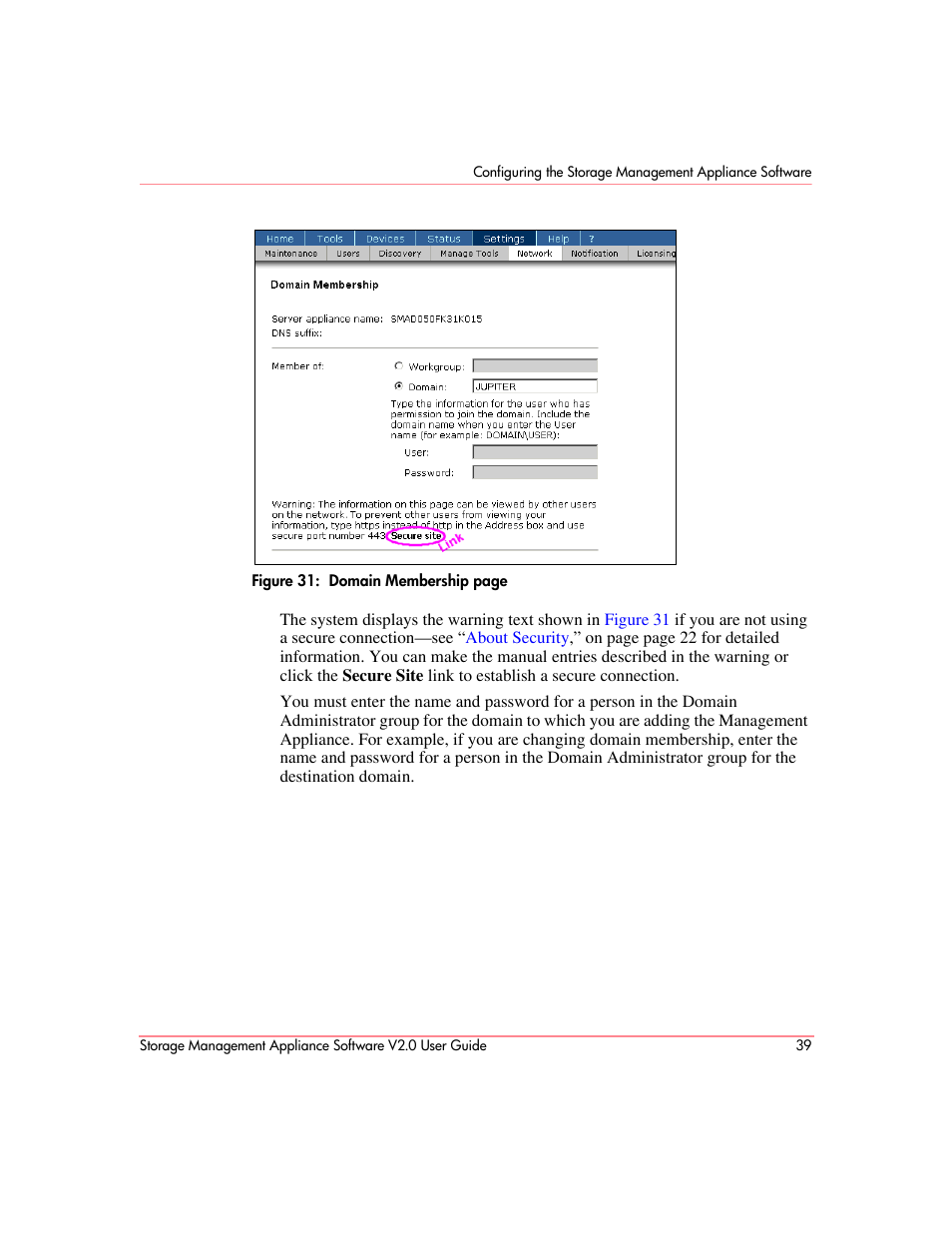 HP OpenView Storage Management Appliance and Software User Manual | Page 55 / 146