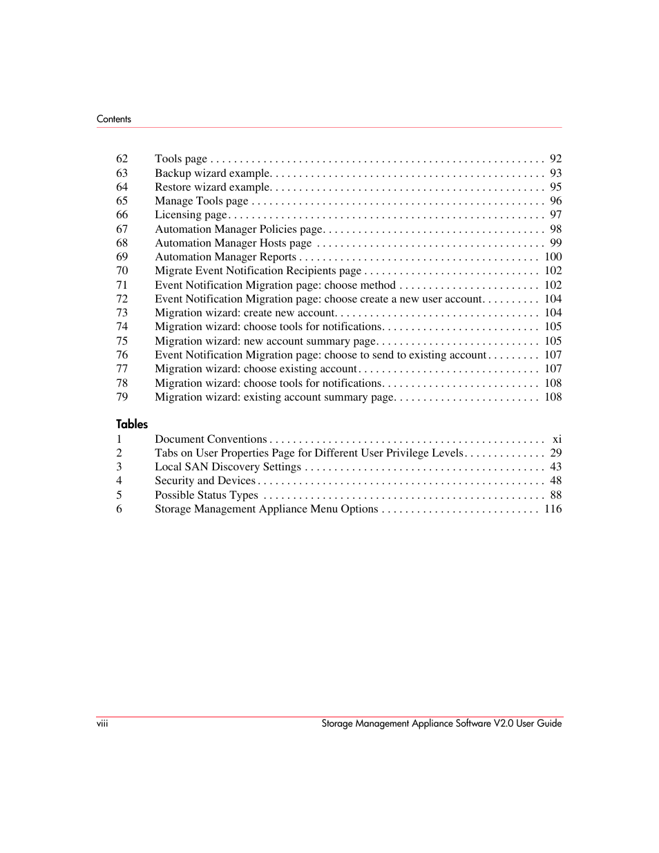 HP OpenView Storage Management Appliance and Software User Manual | Page 8 / 146