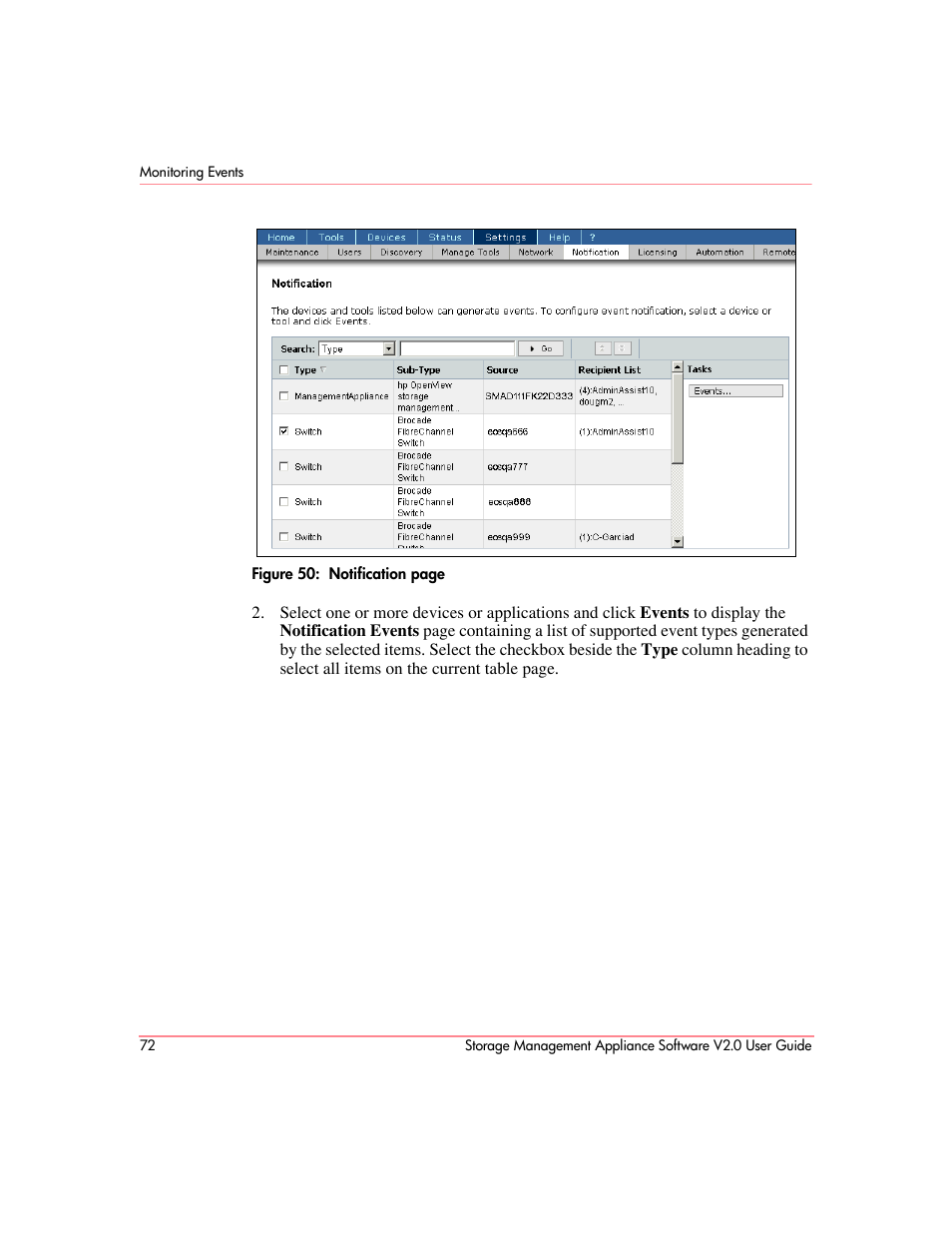 HP OpenView Storage Management Appliance and Software User Manual | Page 88 / 146