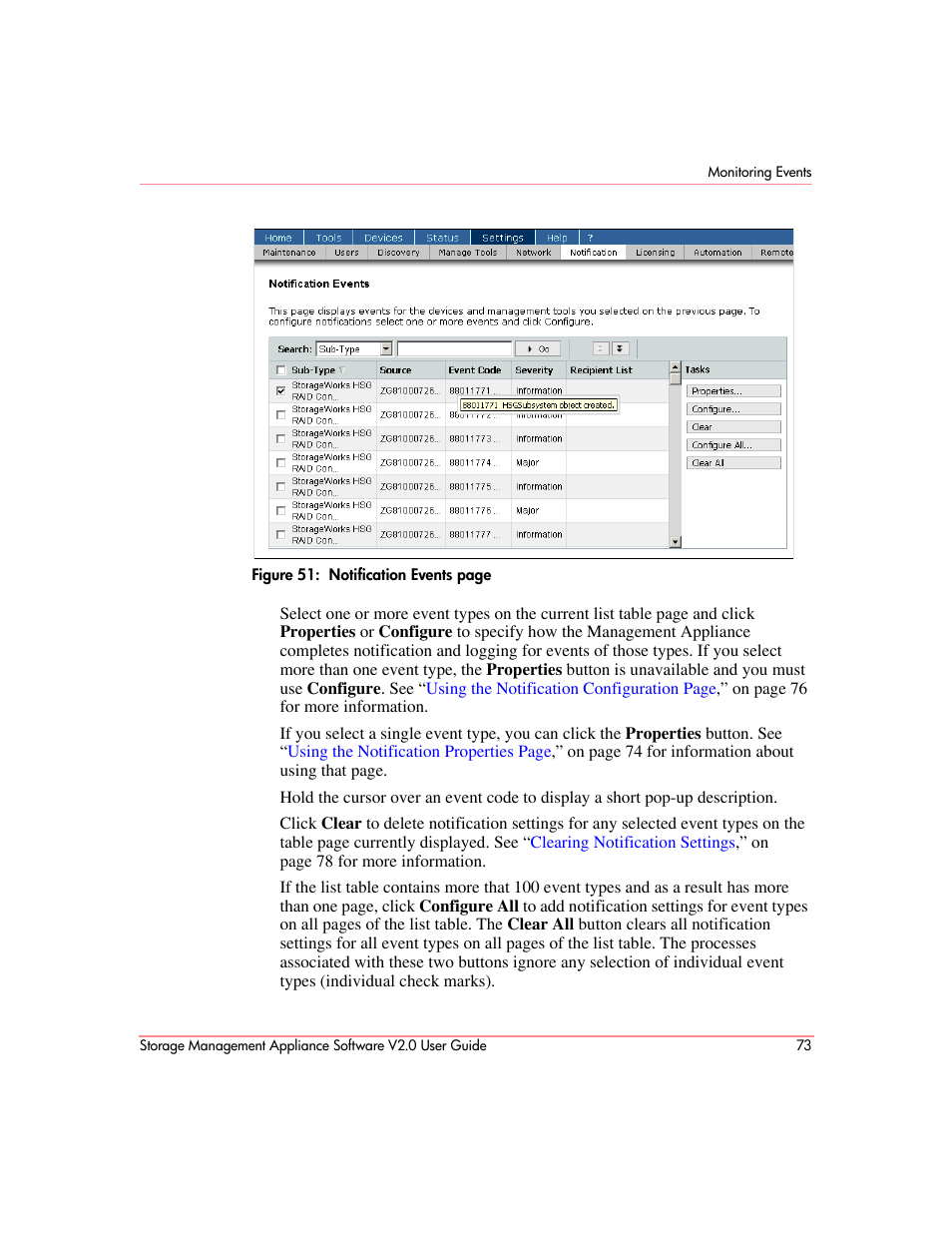 HP OpenView Storage Management Appliance and Software User Manual | Page 89 / 146