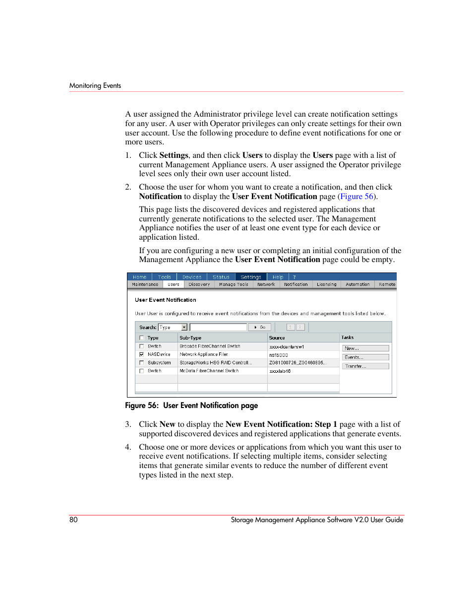 HP OpenView Storage Management Appliance and Software User Manual | Page 96 / 146