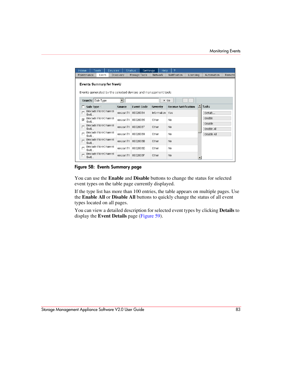 Figure 58 | HP OpenView Storage Management Appliance and Software User Manual | Page 99 / 146