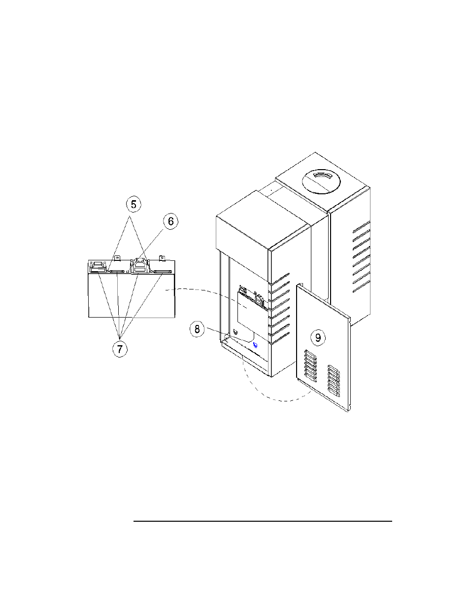 Figure 1-2 left side, Figure 1-2 . left side -6 | HP Surestore 320ex Optical Jukebox User Manual | Page 18 / 120