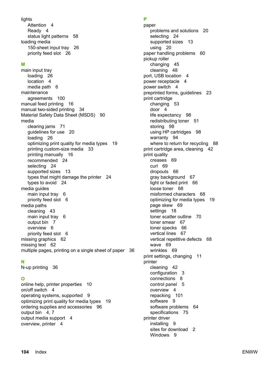 HP LaserJet 1018 Printer User Manual | Page 112 / 116