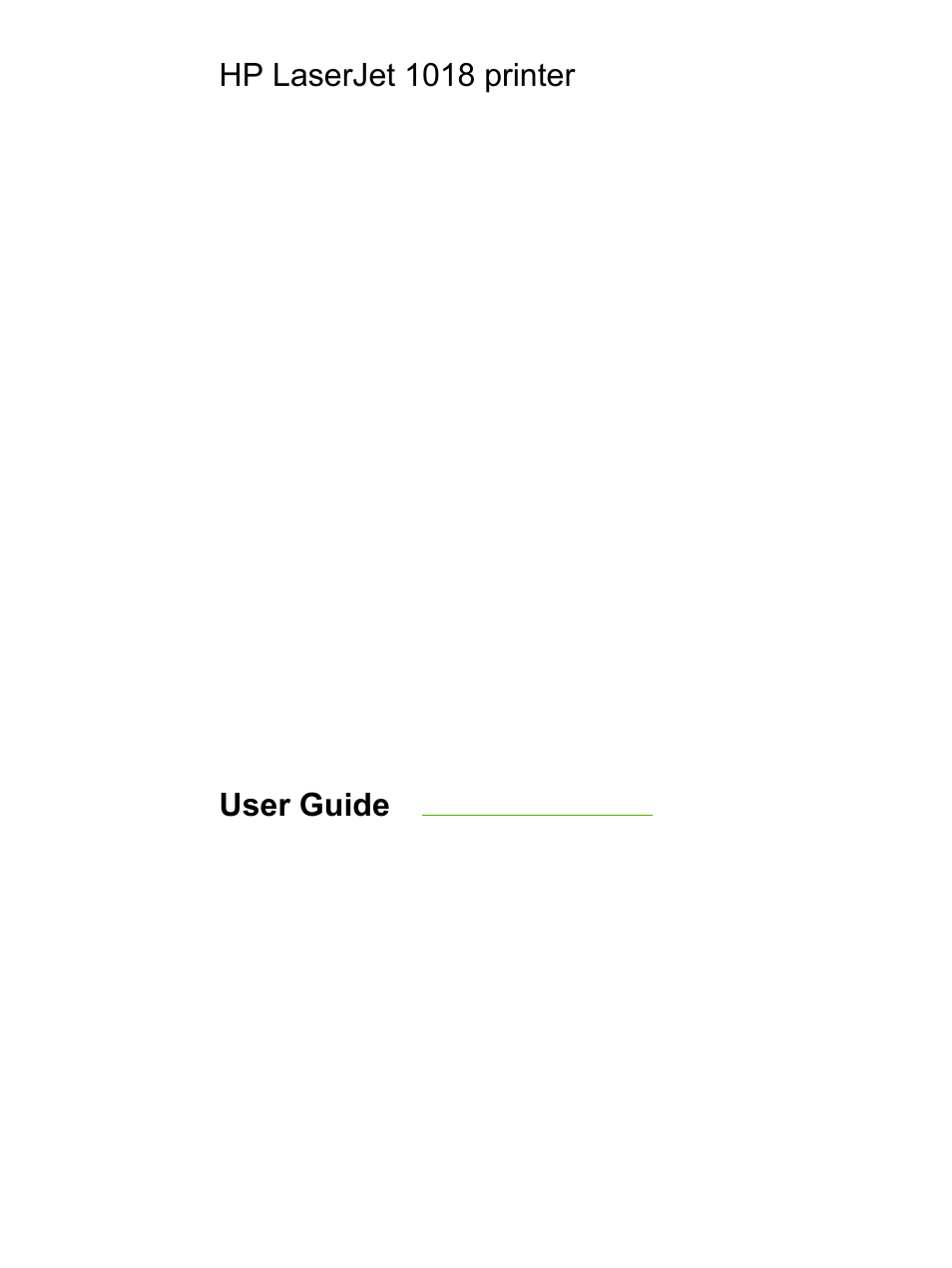 HP LaserJet 1018 Printer User Manual | Page 3 / 116