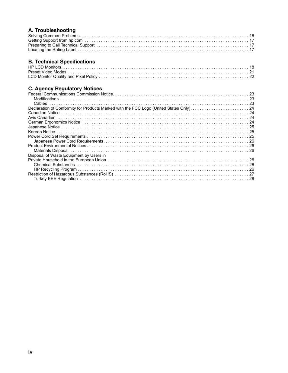 HP x22LED 21.5 inch Diagonal LCD Monitor User Manual | Page 6 / 34