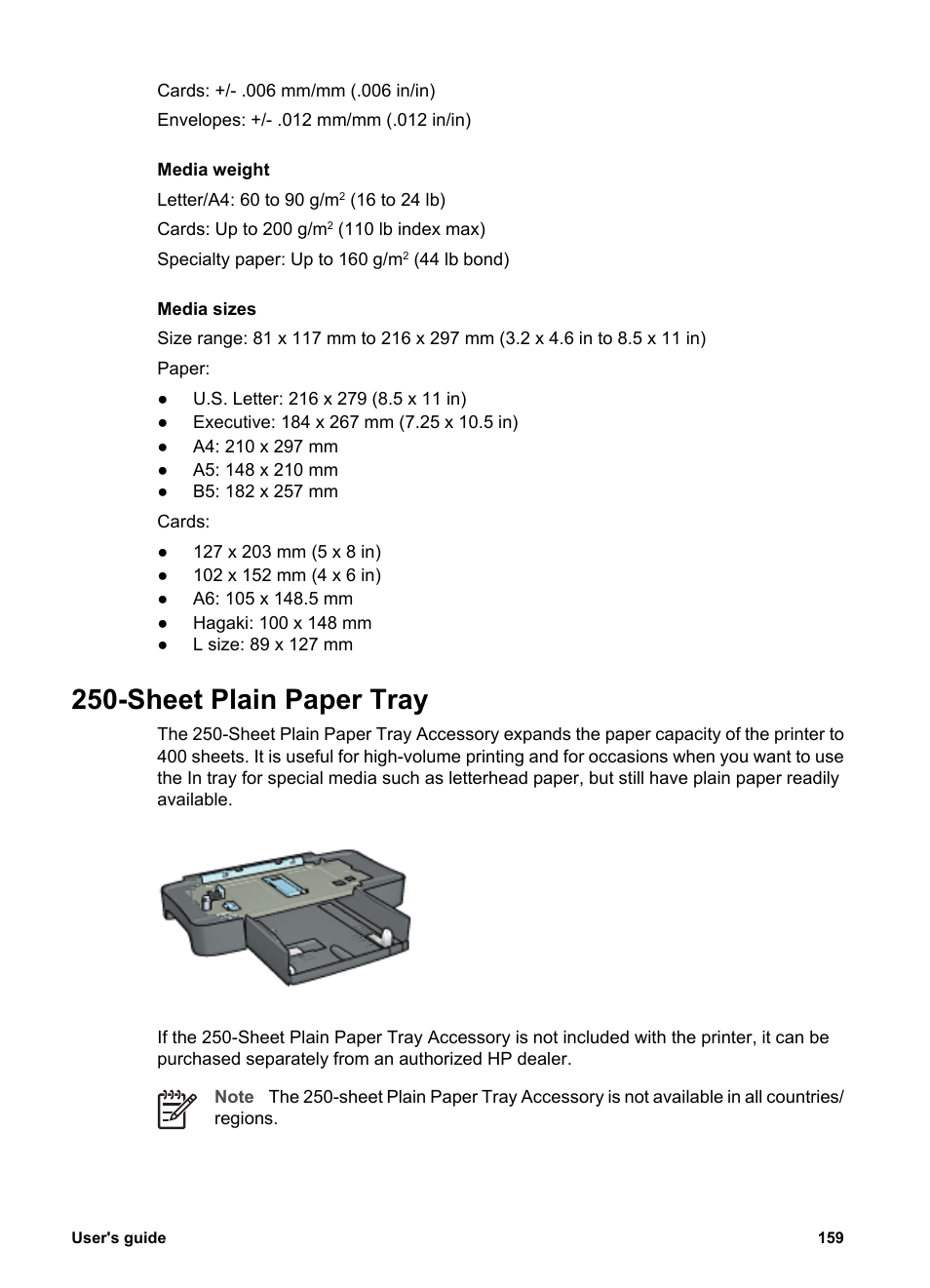 Sheet plain paper tray, Sheet plain, Paper tray accessory | Sheet plain paper tray accessory | HP Deskjet 6988dt Printer User Manual | Page 161 / 182