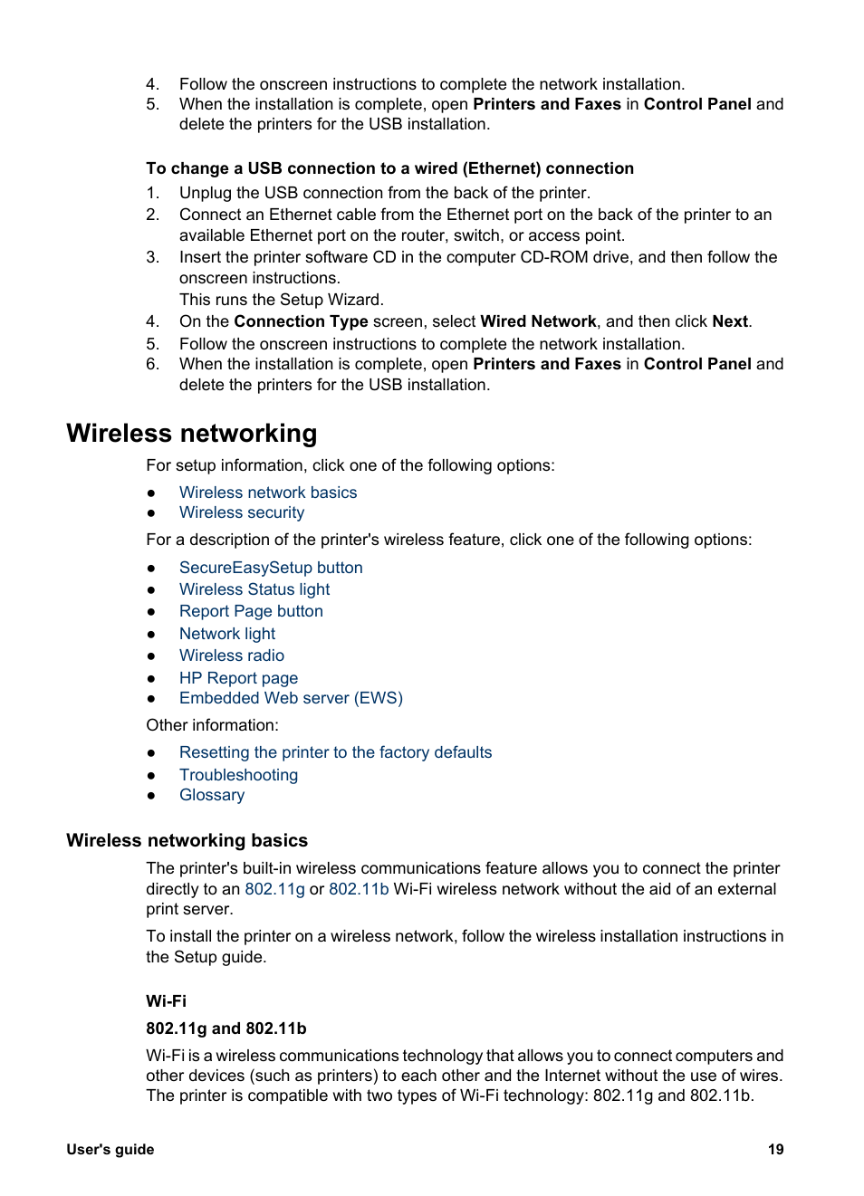 Wireless networking, Wireless networking basics, Wireless | HP Deskjet 6988dt Printer User Manual | Page 21 / 182