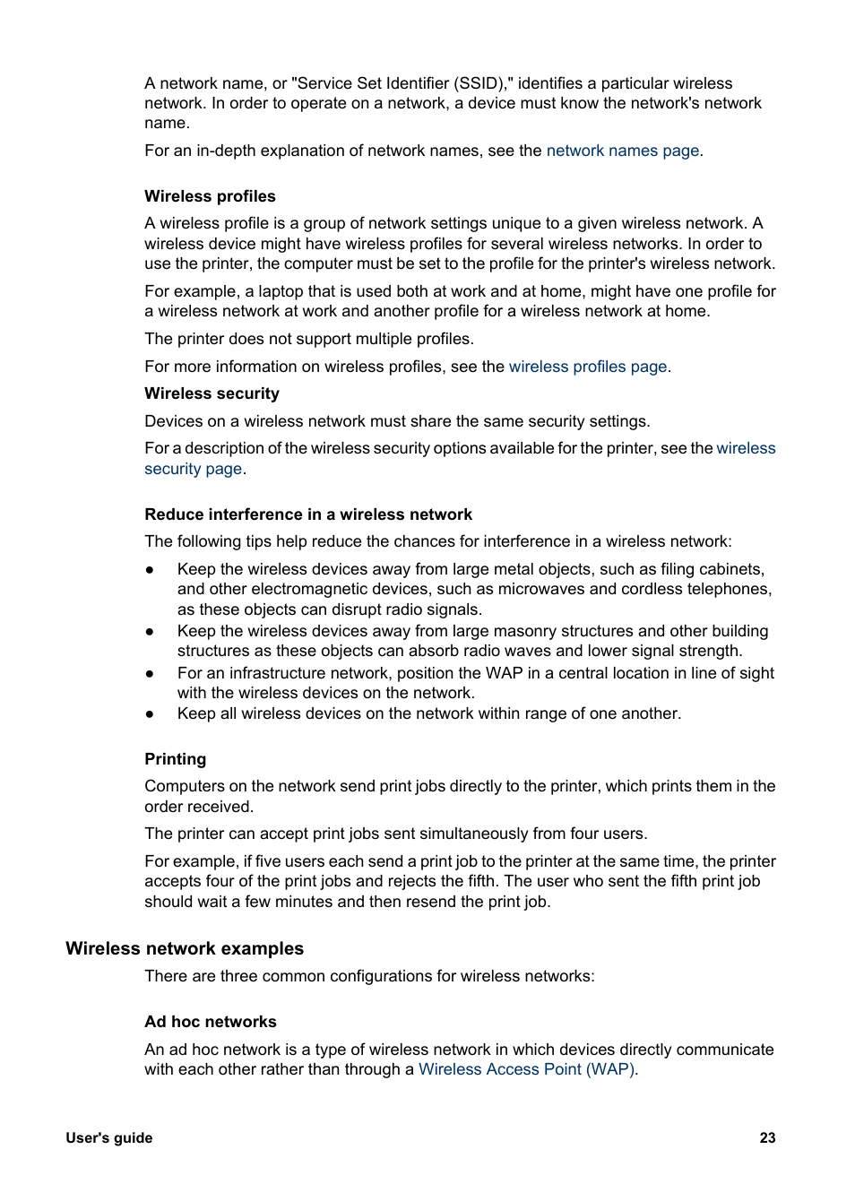 Wireless network examples, Infrastructure networks | HP Deskjet 6988dt Printer User Manual | Page 25 / 182