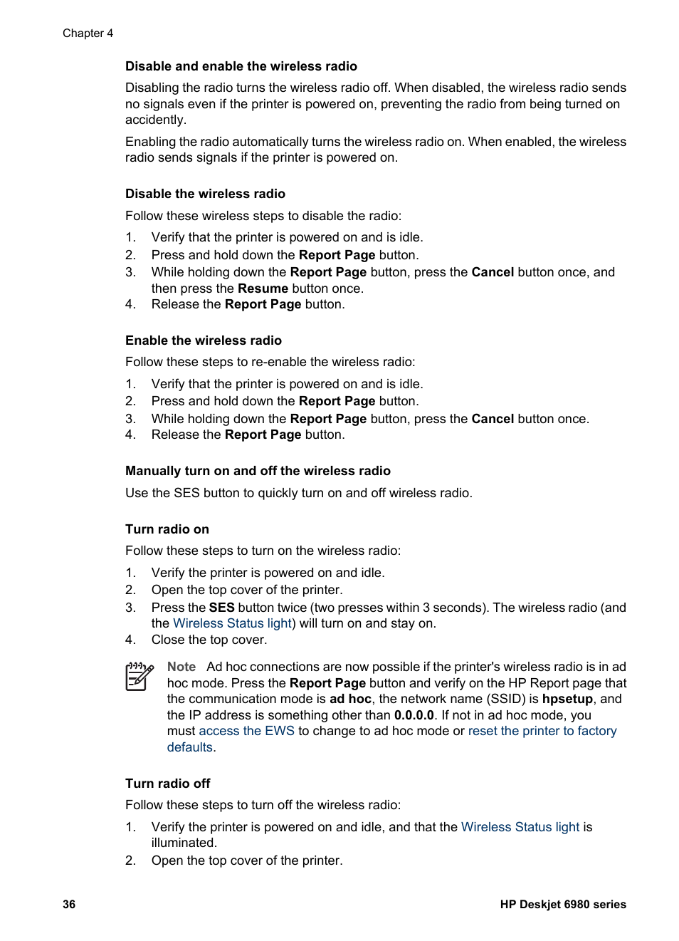 HP Deskjet 6988dt Printer User Manual | Page 38 / 182