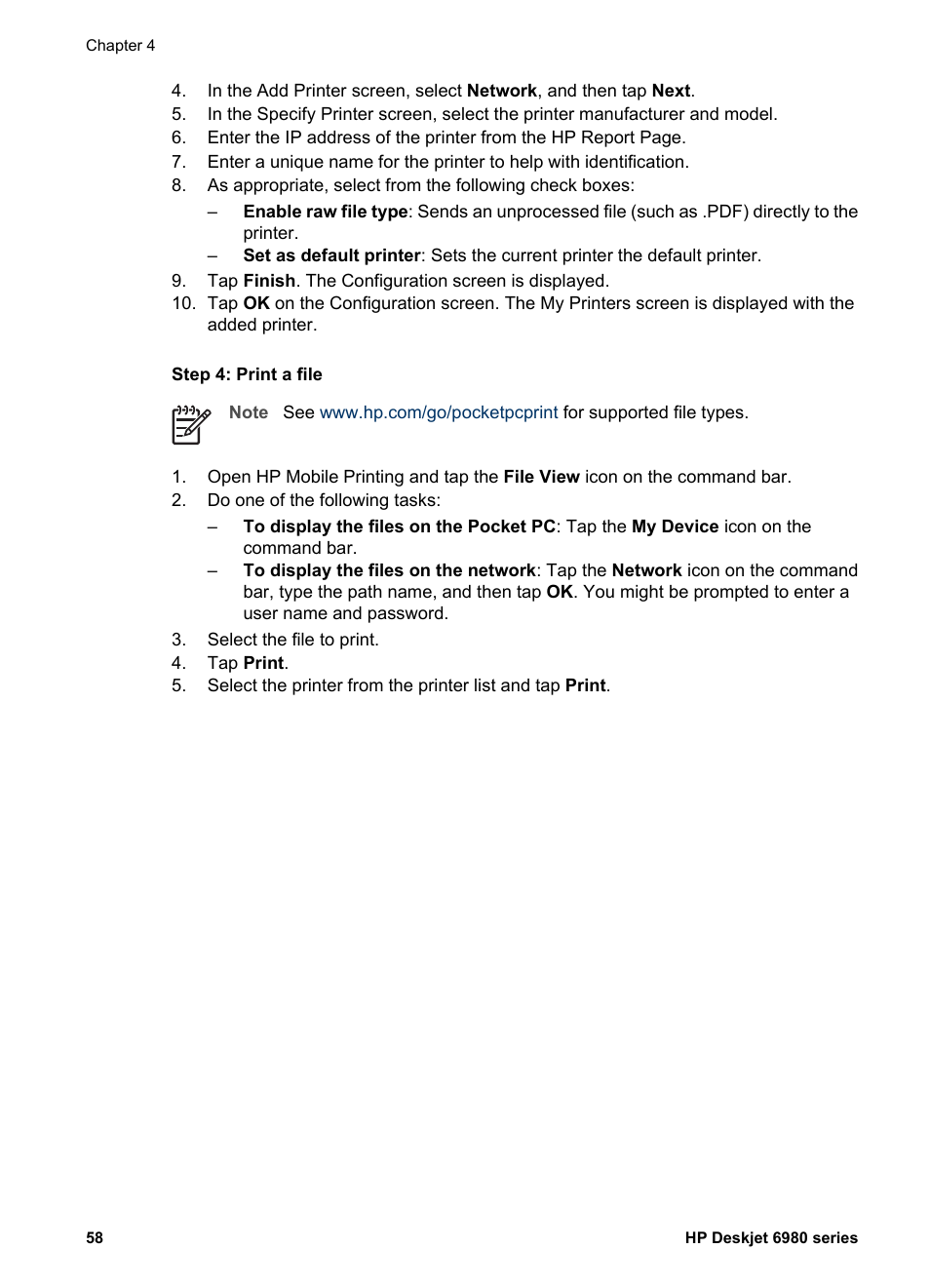 HP Deskjet 6988dt Printer User Manual | Page 60 / 182