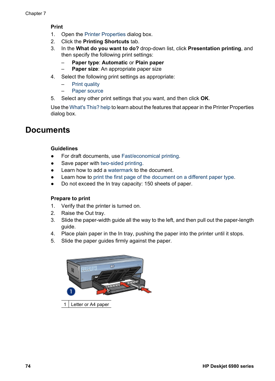 Documents | HP Deskjet 6988dt Printer User Manual | Page 76 / 182