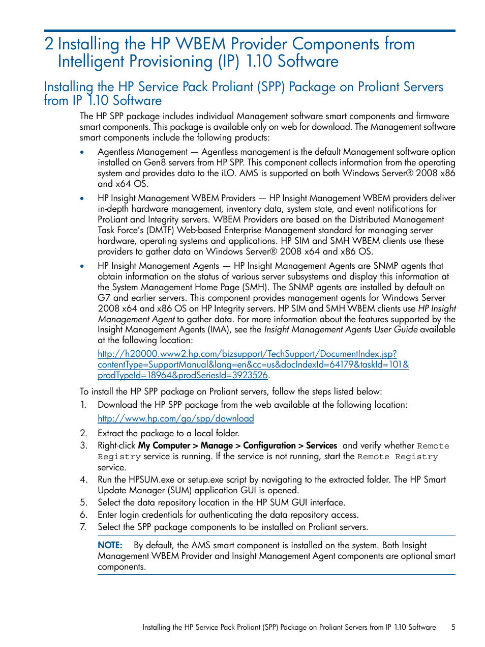 HP Insight Management WBEM Providers User Manual | Page 5 / 29