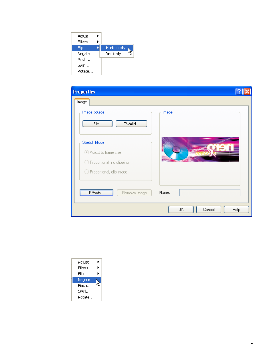 Effect 'negate, 4 effect 'negate | HP CD52 External CD-Writer Series User Manual | Page 69 / 109