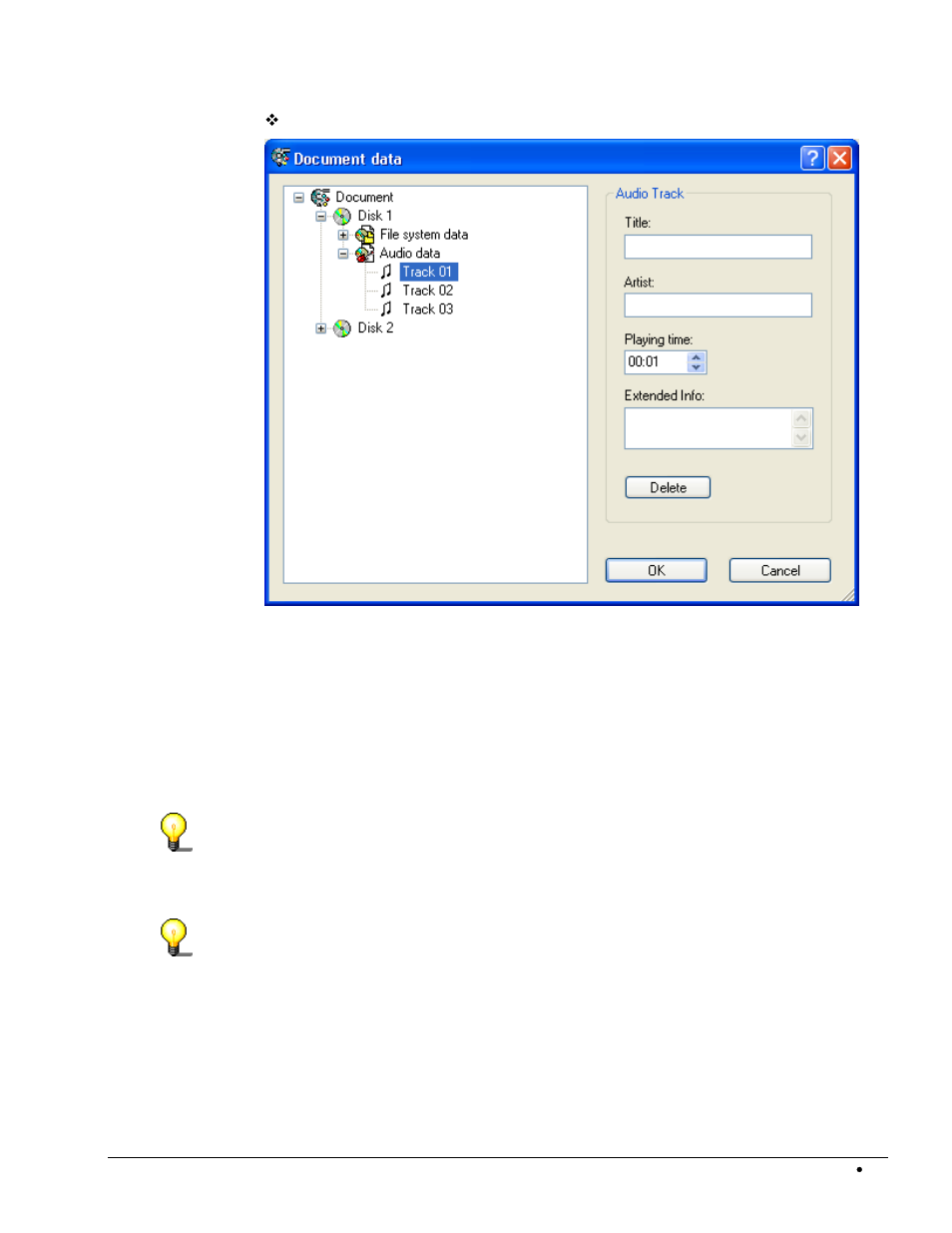 Deleting tracks, 4 deleting tracks | HP CD52 External CD-Writer Series User Manual | Page 96 / 109