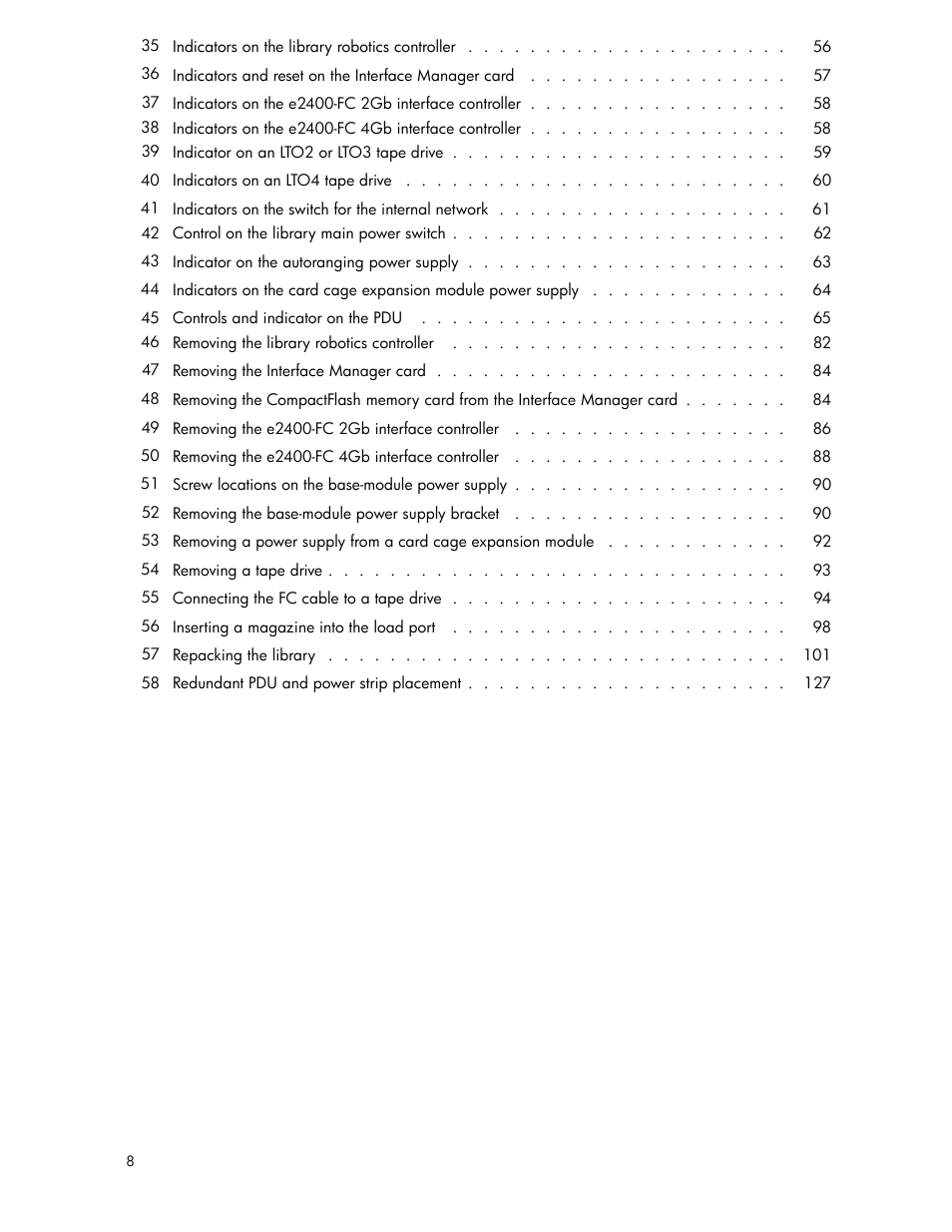 HP EML E-series Tape Libraries User Manual | Page 8 / 136