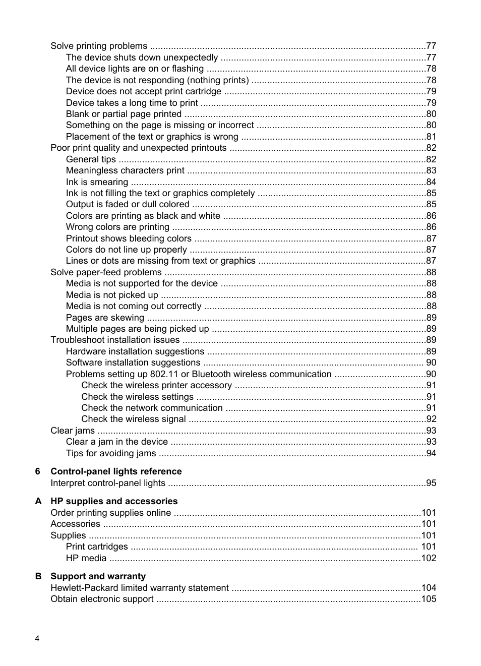 HP Officejet H470wf Mobile Printer User Manual | Page 8 / 132