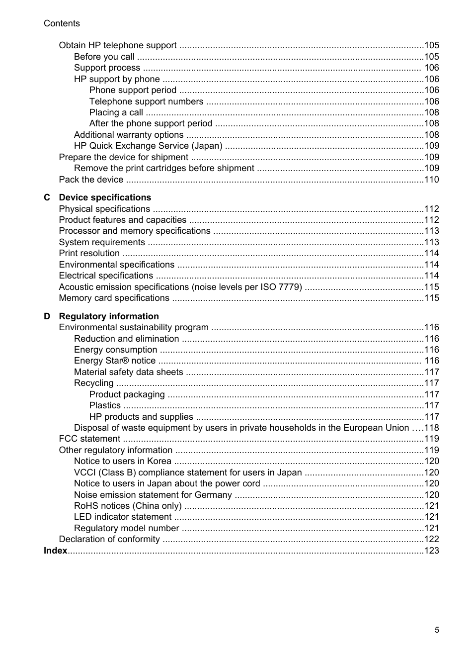 HP Officejet H470wf Mobile Printer User Manual | Page 9 / 132