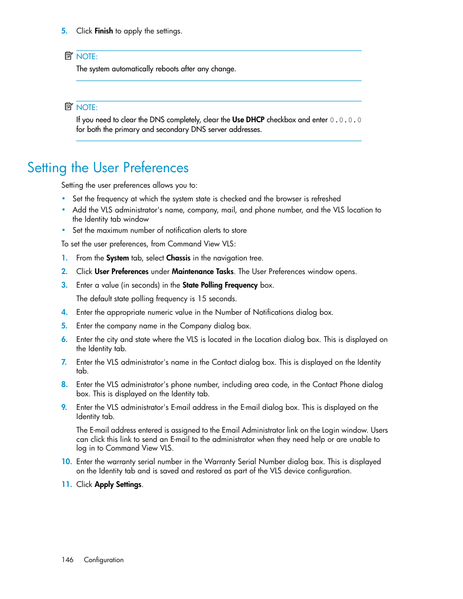 Setting the user preferences | HP StorageWorks 6000 Virtual Library System User Manual | Page 146 / 358