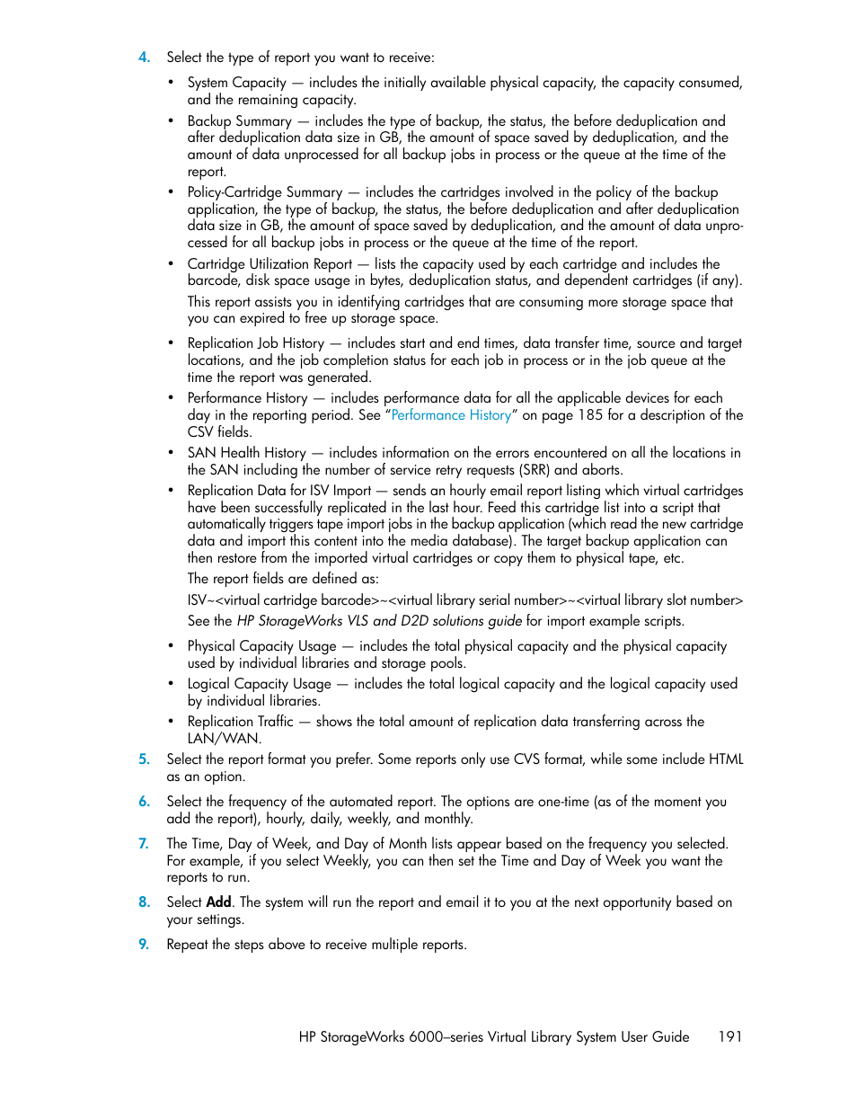 HP StorageWorks 6000 Virtual Library System User Manual | Page 191 / 358
