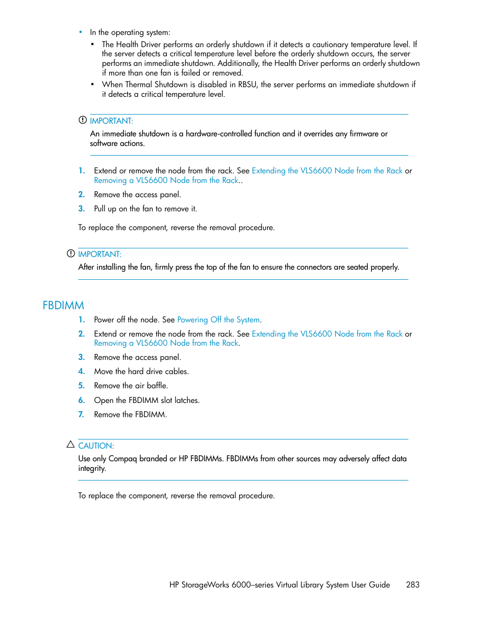 Fbdimm | HP StorageWorks 6000 Virtual Library System User Manual | Page 283 / 358