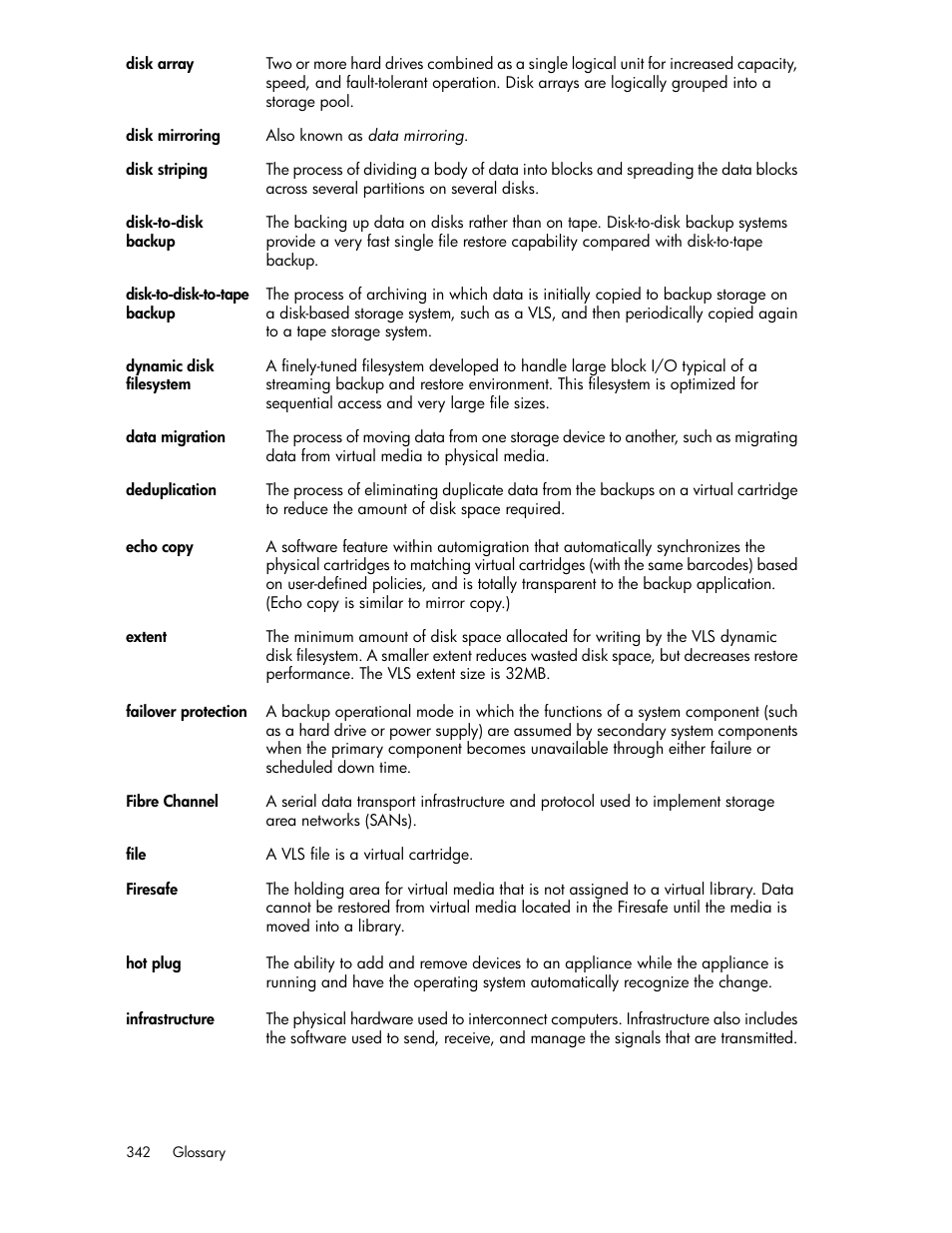 HP StorageWorks 6000 Virtual Library System User Manual | Page 342 / 358