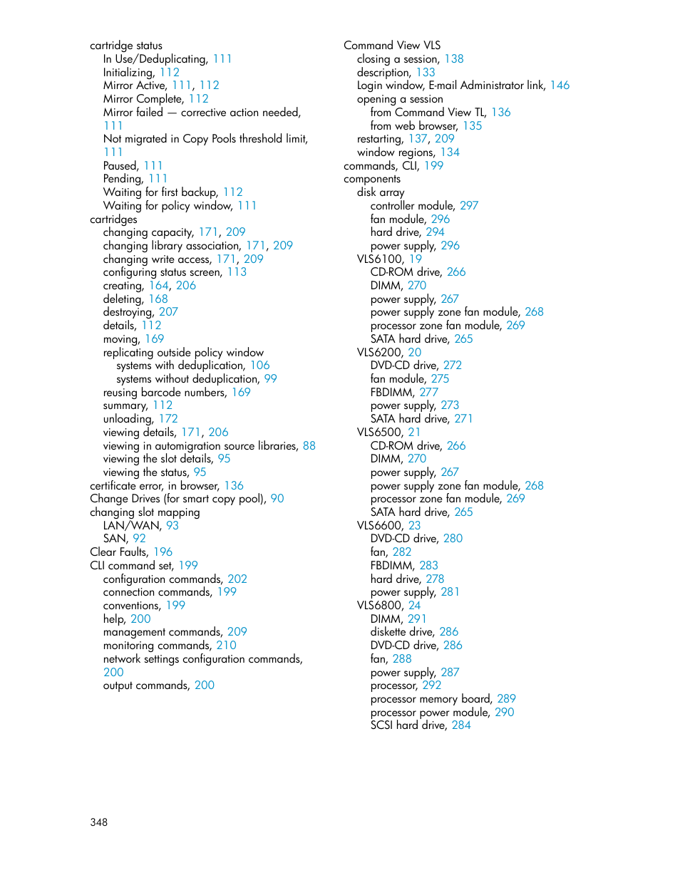 HP StorageWorks 6000 Virtual Library System User Manual | Page 348 / 358