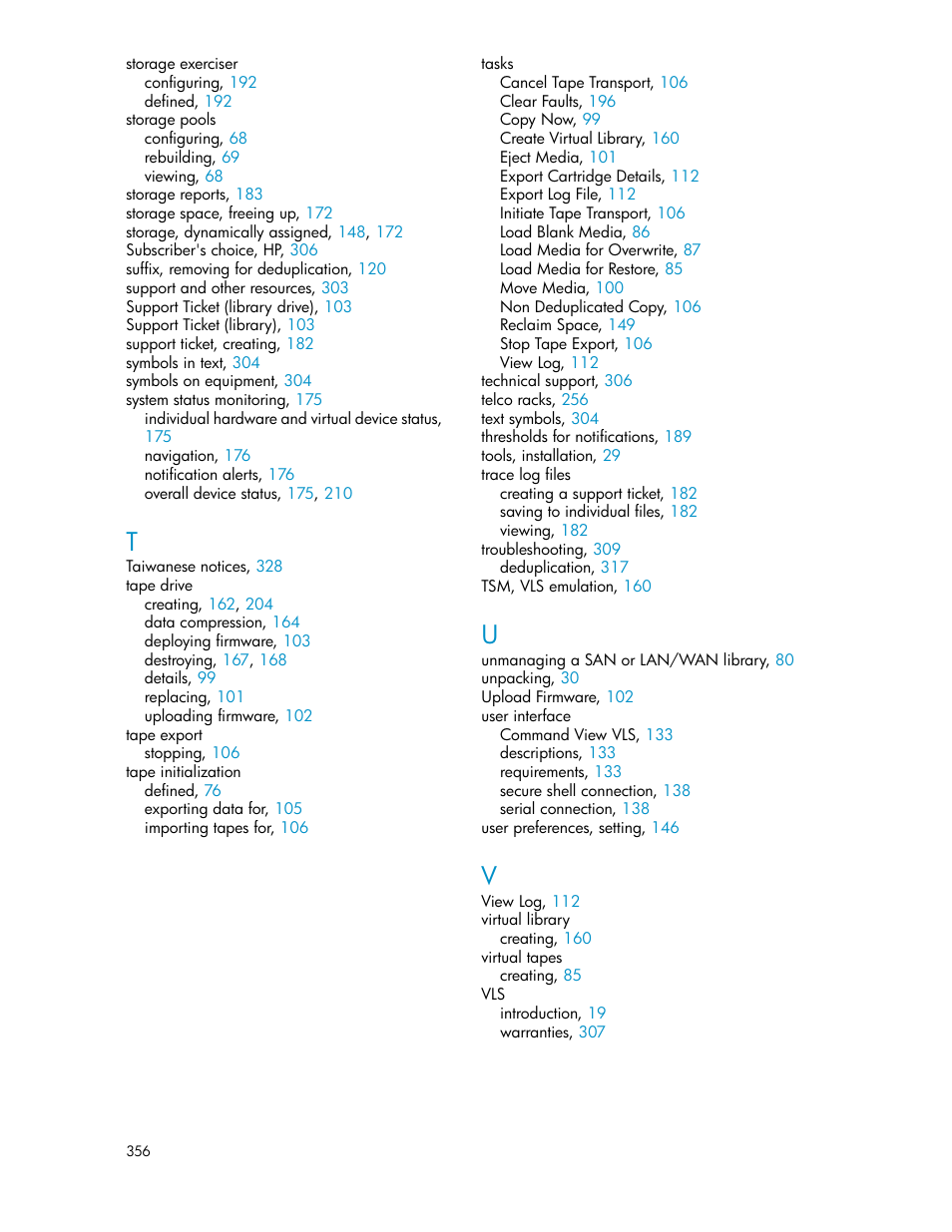 HP StorageWorks 6000 Virtual Library System User Manual | Page 356 / 358