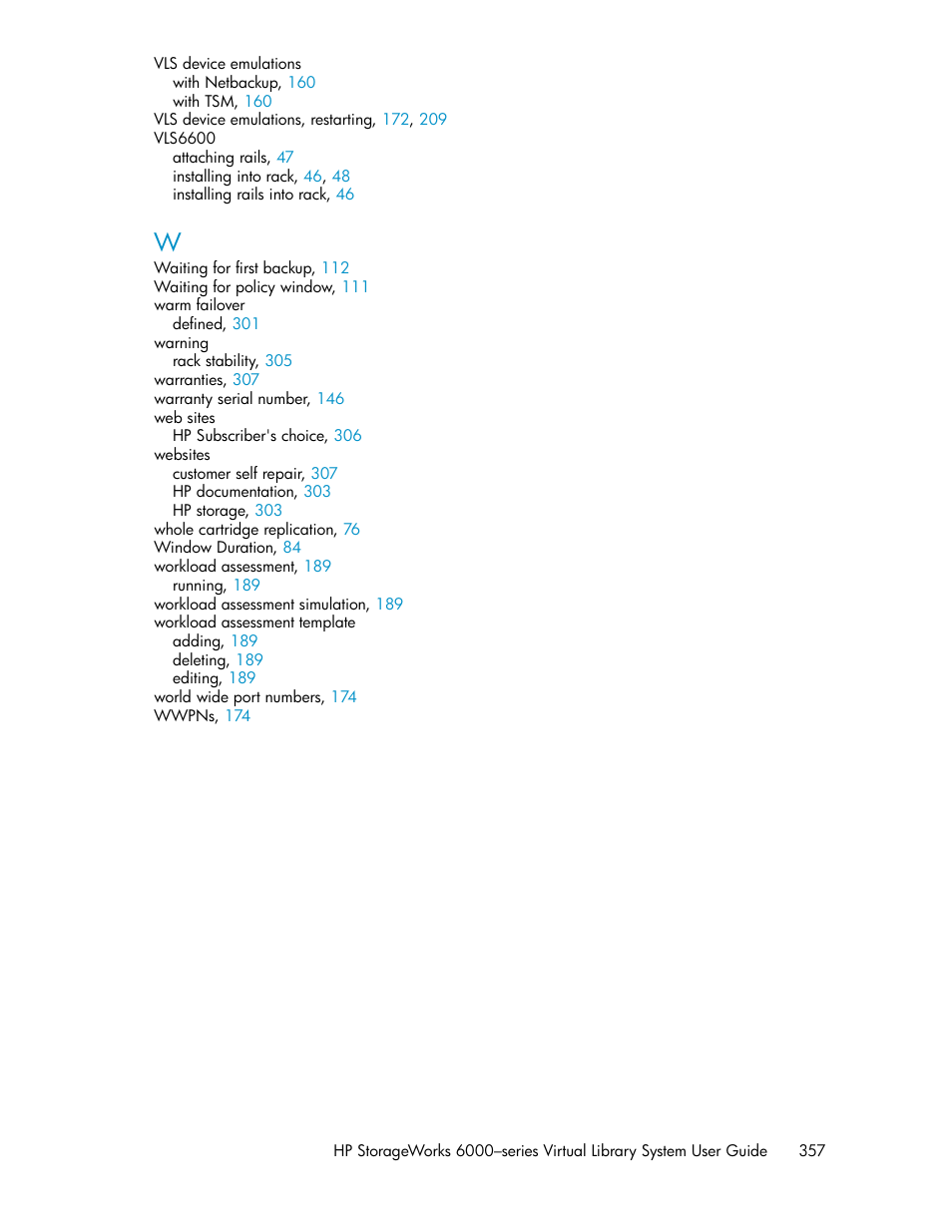 HP StorageWorks 6000 Virtual Library System User Manual | Page 357 / 358