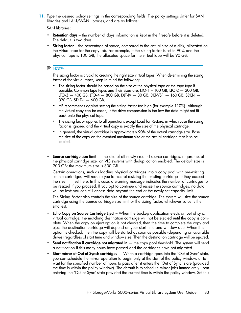 HP StorageWorks 6000 Virtual Library System User Manual | Page 83 / 358