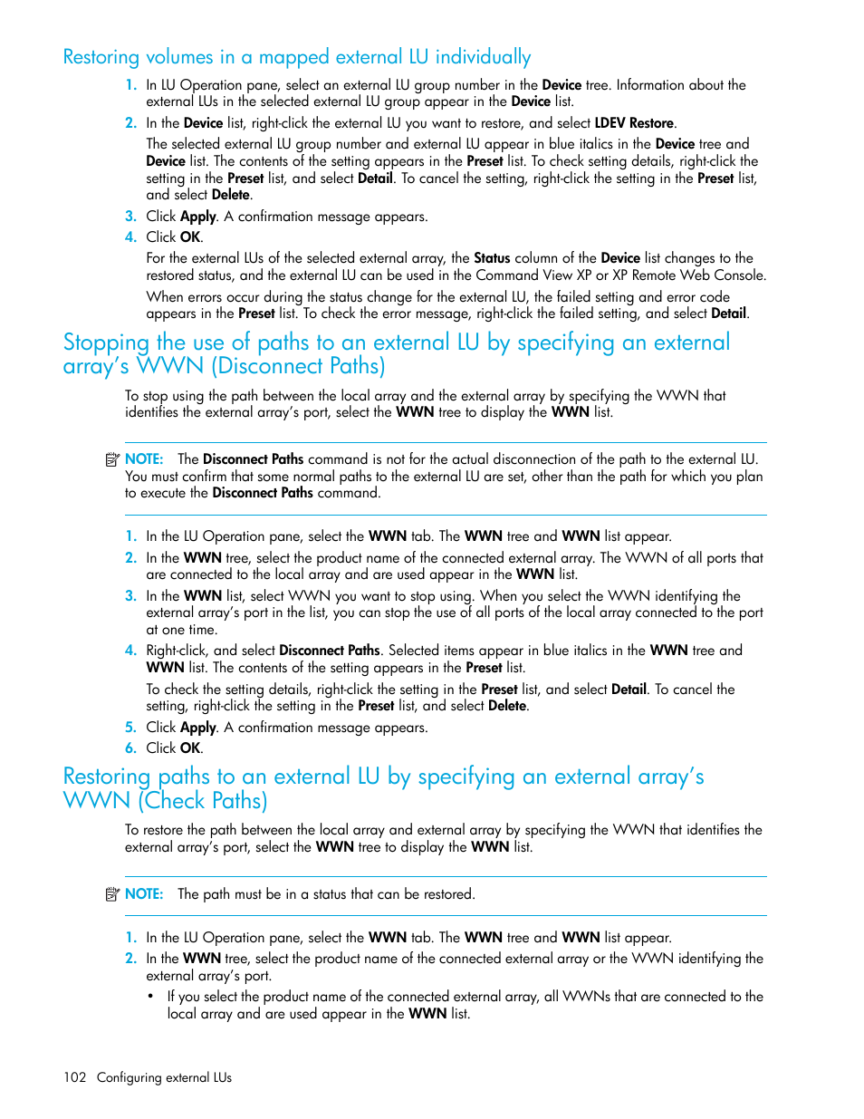 HP StorageWorks XP Remote Web Console Software User Manual | Page 102 / 164