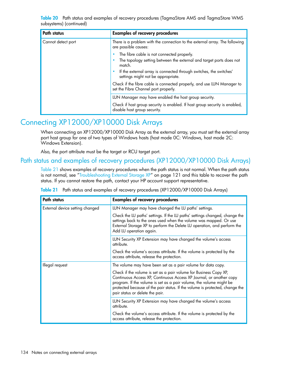 Connecting xp12000/xp10000 disk arrays | HP StorageWorks XP Remote Web Console Software User Manual | Page 134 / 164