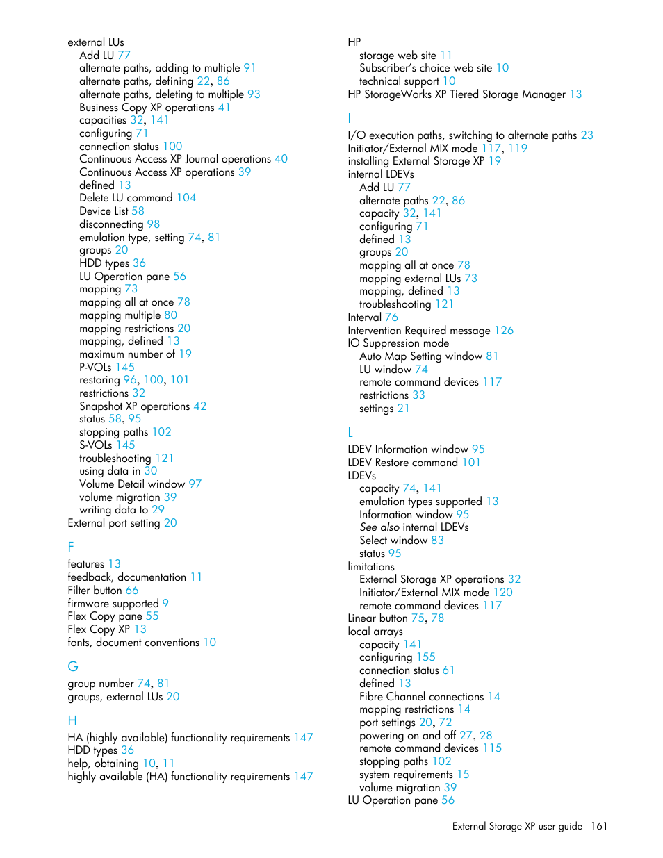 HP StorageWorks XP Remote Web Console Software User Manual | Page 161 / 164