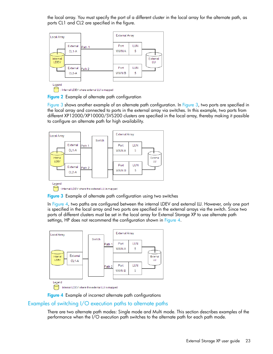 Figure 2 example of alternate path configuration, 2 example of alternate path configuration, Figure 2 | HP StorageWorks XP Remote Web Console Software User Manual | Page 23 / 164