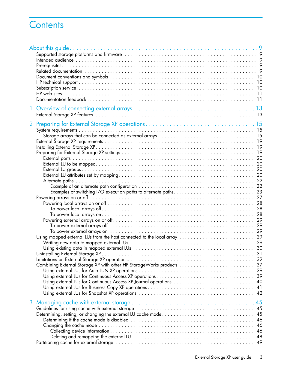 HP StorageWorks XP Remote Web Console Software User Manual | Page 3 / 164