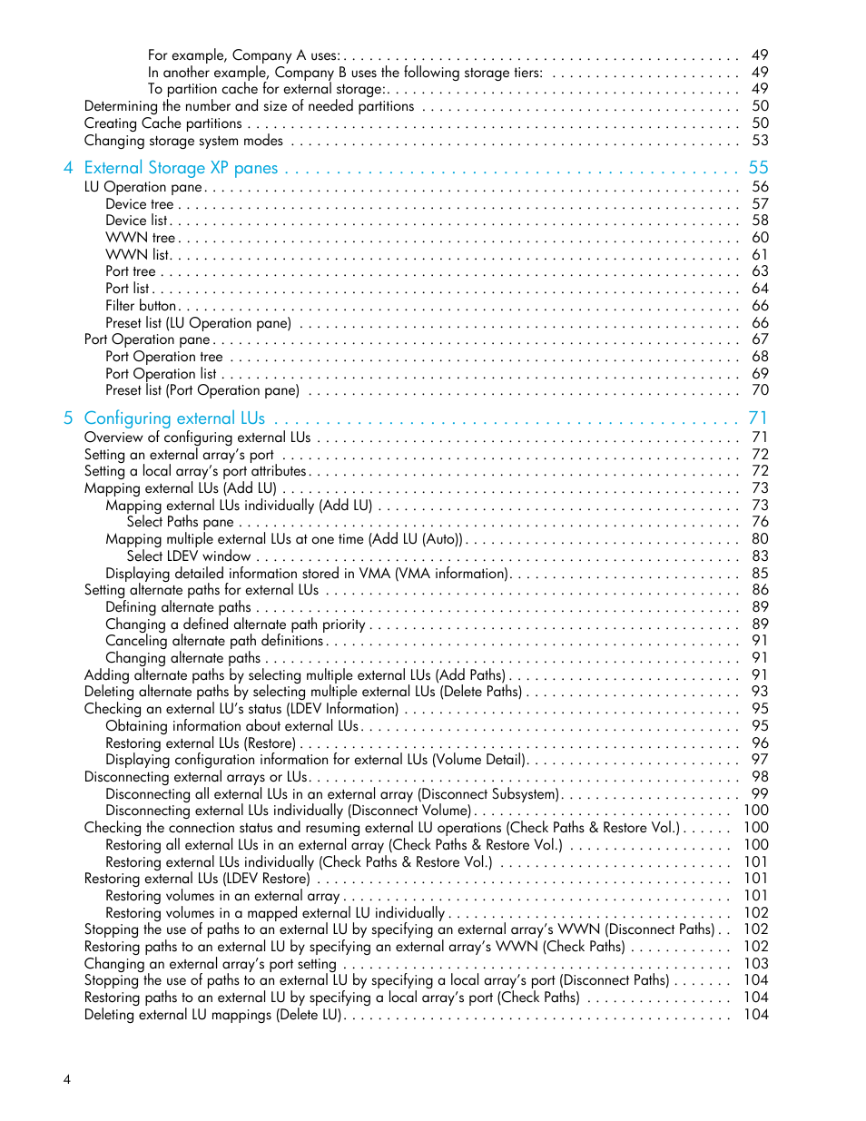 HP StorageWorks XP Remote Web Console Software User Manual | Page 4 / 164