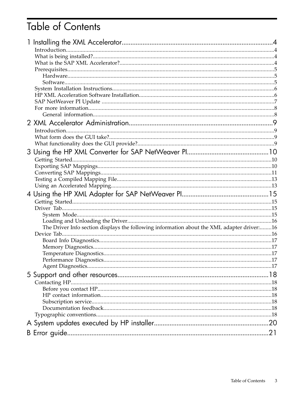 HP XML Accelerator for SAP NetWeaver Process Integration User Manual | Page 3 / 28