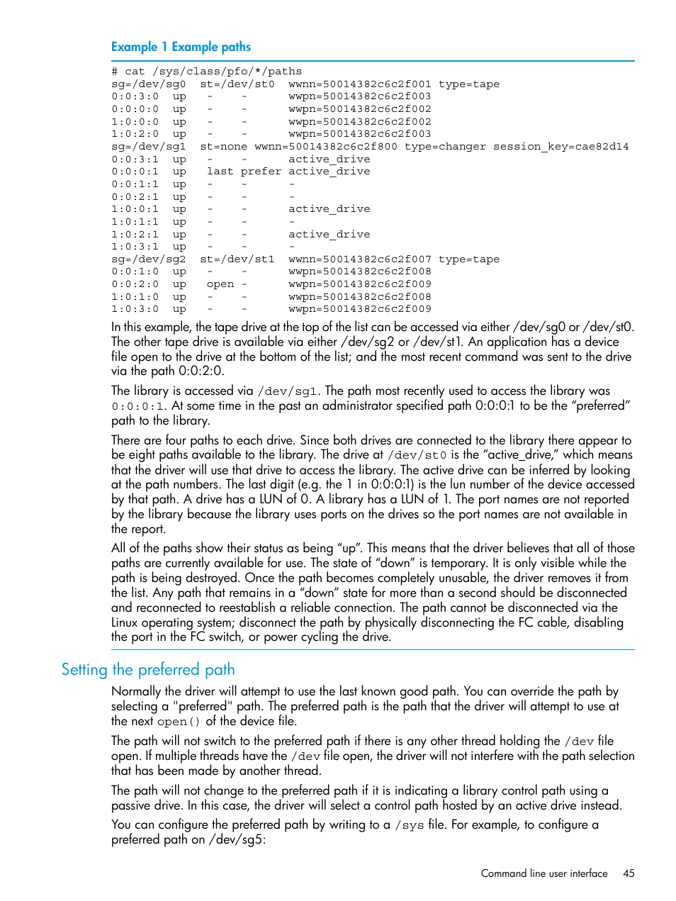 Setting the preferred path | HP StoreEver MSL6480 Tape Library User Manual | Page 45 / 70