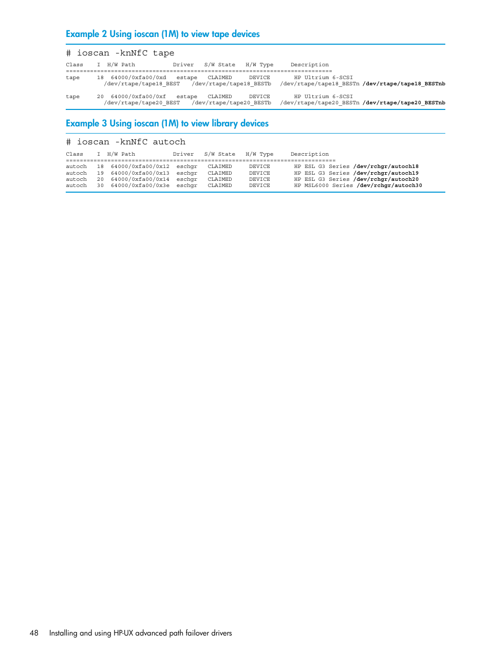 HP StoreEver MSL6480 Tape Library User Manual | Page 48 / 70