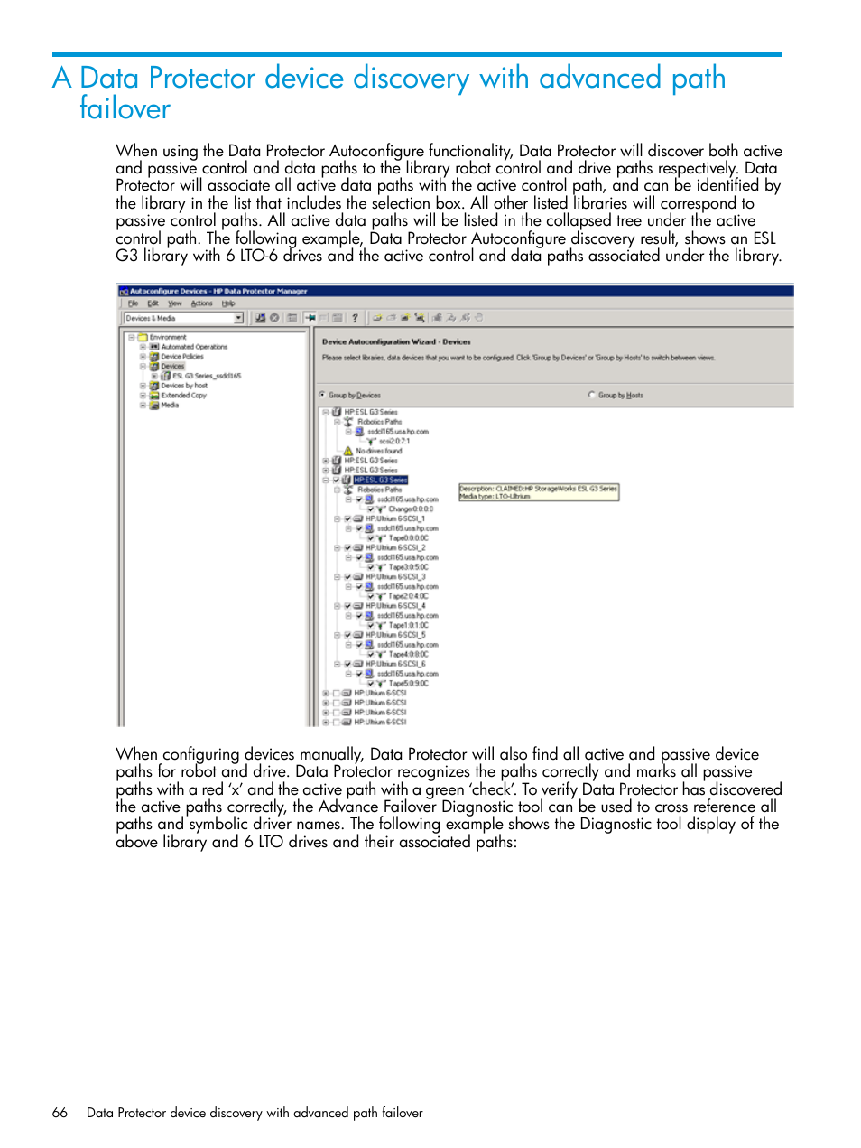 HP StoreEver MSL6480 Tape Library User Manual | Page 66 / 70