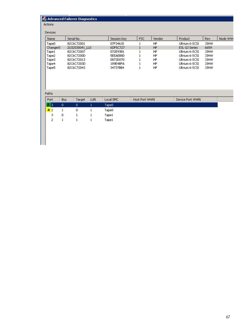 HP StoreEver MSL6480 Tape Library User Manual | Page 67 / 70