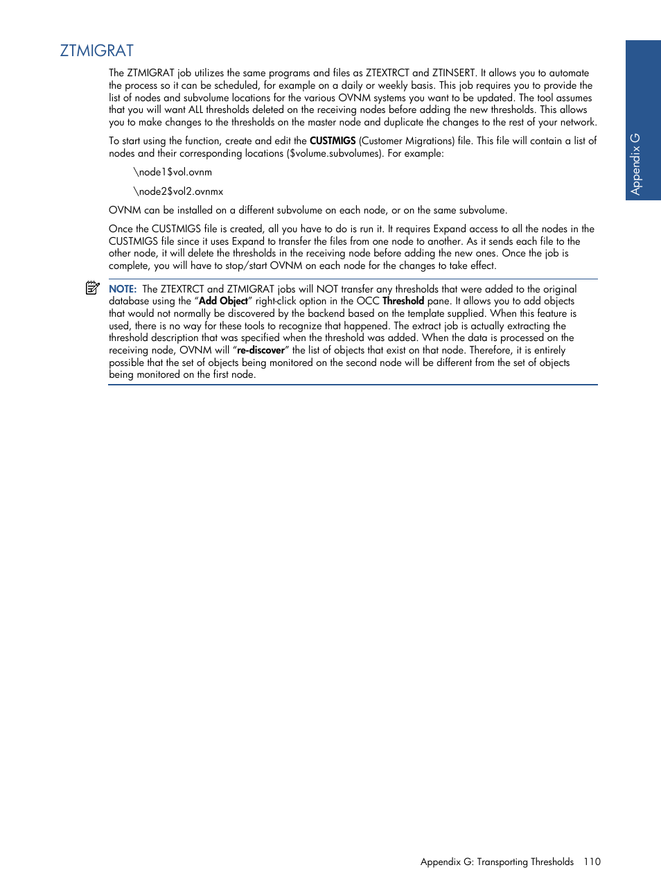 Ztmigrat | HP NonStop G-Series User Manual | Page 110 / 134