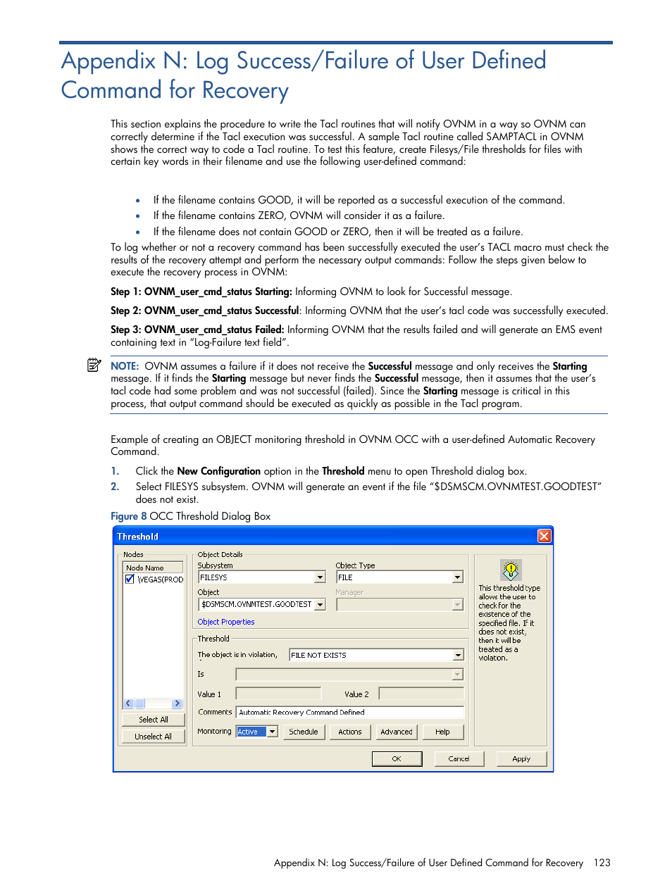 Figure 8 occ threshold dialog box | HP NonStop G-Series User Manual | Page 123 / 134