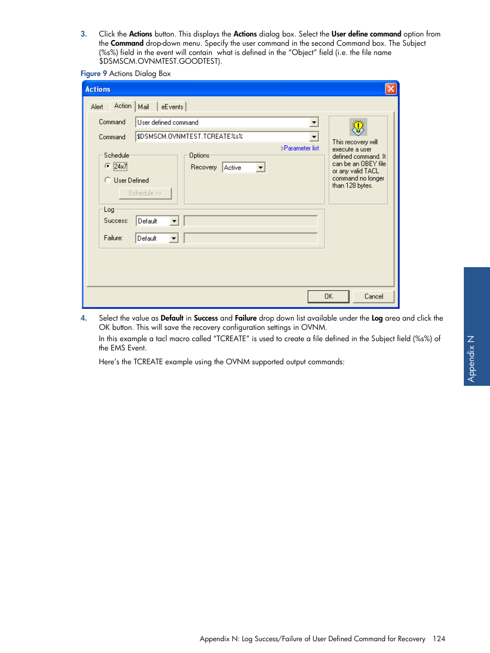 Figure 9 actions dialog box | HP NonStop G-Series User Manual | Page 124 / 134