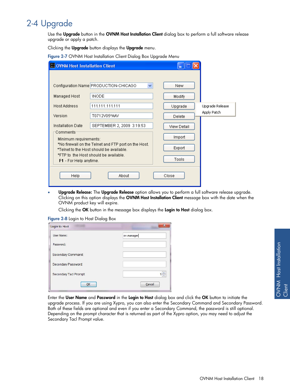 4 upgrade, Upgrade, Figure 2-8 login to host dialog box | HP NonStop G-Series User Manual | Page 18 / 134